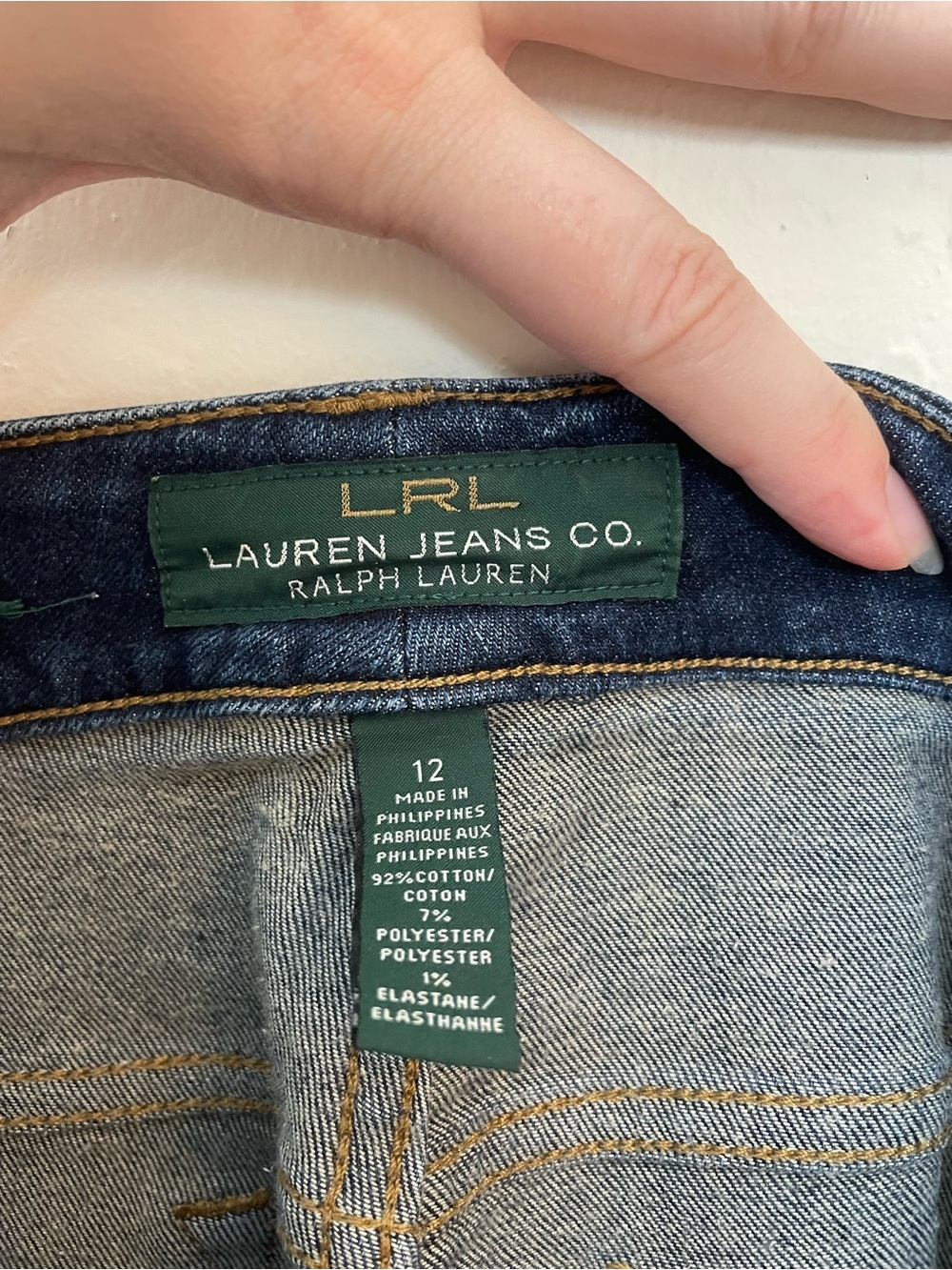 Lauren Ralph Lauren LRL Straight-Leg Jeans in Dark Indigo | size 12 - Picture 3 of 10